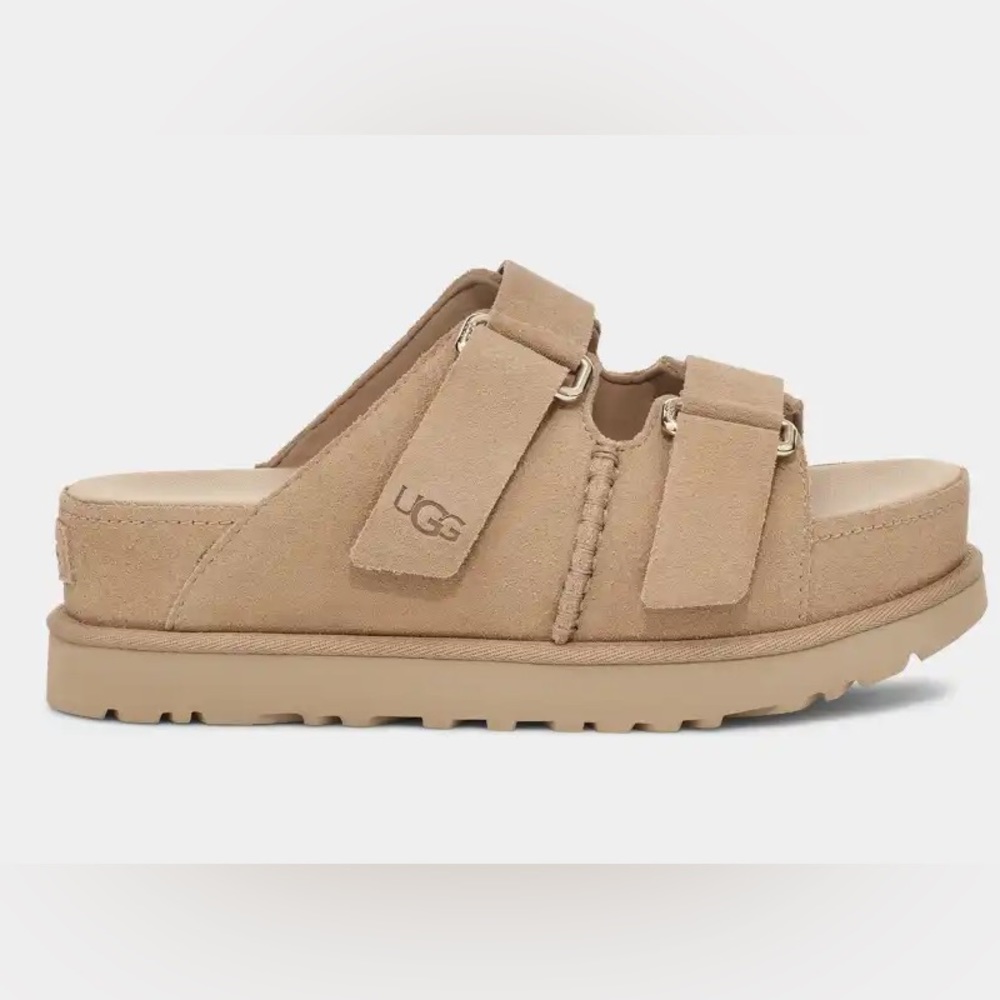 UGG Golden Star Hi Slide - brand new in box with all packaging. ‘Sand’ shade
